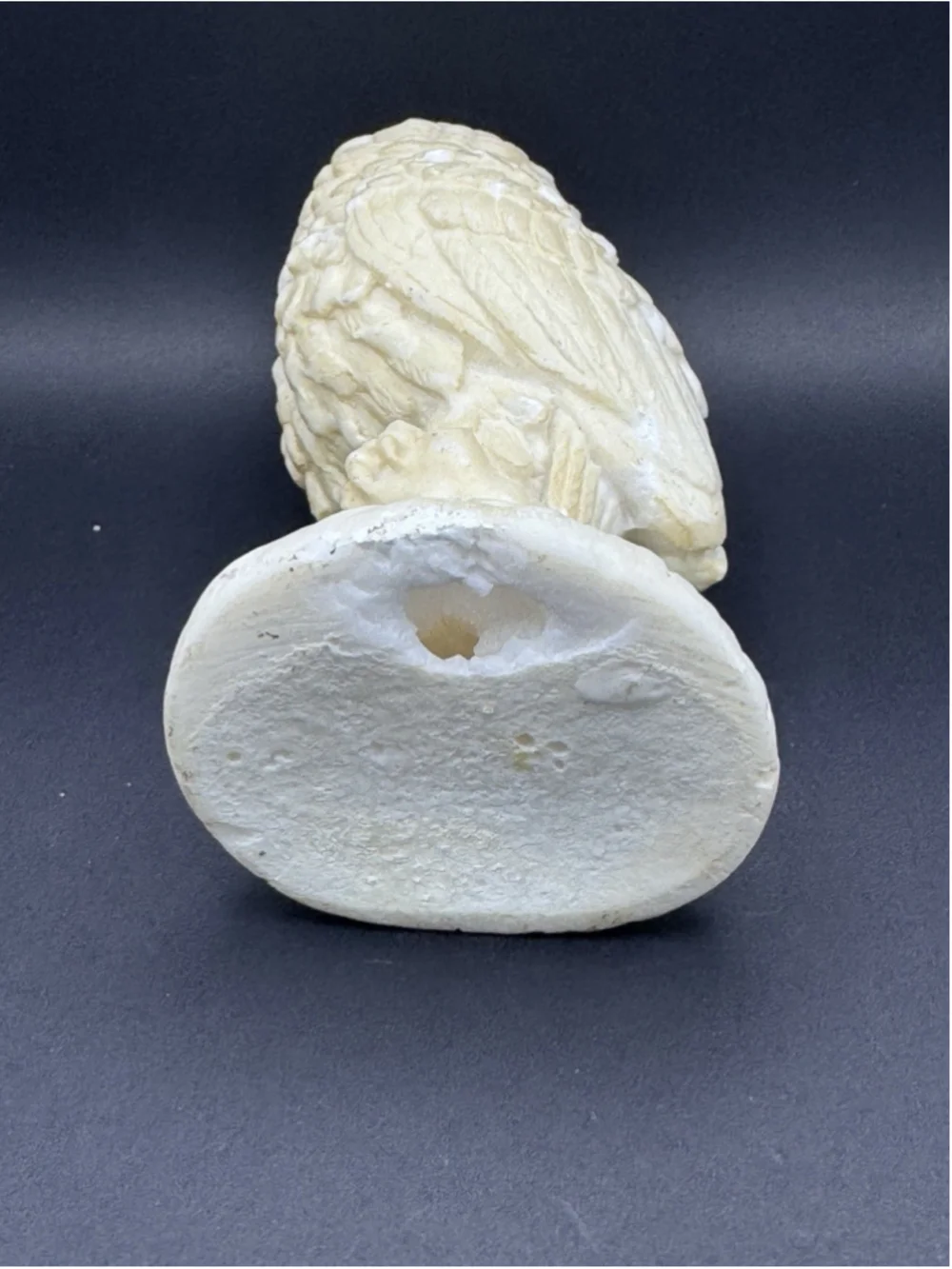 A. Santini Carved Alabaster Owl Figurine - Broken Ear Tuft